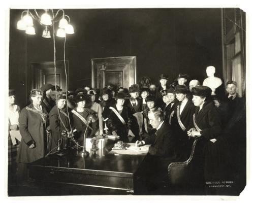 Governor Edwin P. Morrow of Kentucky signing the 19th Amendment, January 6, 1920