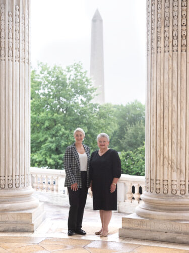 WNSMF CEO and President Anna Laymon with NSDAR President General Ginnie Sebastian Storage